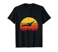 Vintage Pterodactyl Dinosaur Retro Sun Maglietta