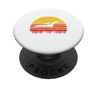 Vintage Pterodactyl Dinosaur Retro Sun PopSockets PopGrip Adesivo