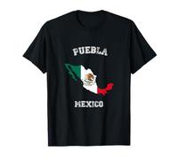 Vintage Puebla Messico Distressed Messico Bandiera Maglietta