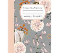 Vintage Pumpkin Pink Composition Notebook - Wide Ruled (100 Pages, 7.5” x 9.25”): Aesthetic Autumn Journal | For Teen Girls, Students, Teachers, ... for Notes, Journaling, and Creative Writing