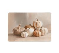 Vintage Pumpkins beige estetica latta metallo segni decorazioni da parete per bar, pub, club, caffetteria, fattoria, bianco, 20 x 30 cm