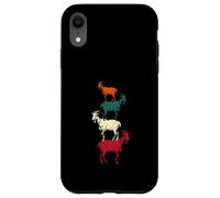 Vintage Quattro Buck Capre Sopra Gli Altri Agricoltore Capra Amanti Custodia per iPhone XR