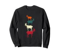 Vintage Quattro Buck Capre Sopra Gli Altri Agricoltore Capra Amanti Felpa