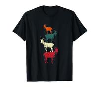 Vintage Quattro Buck Capre Sopra Gli Altri Agricoltore Capra Amanti Maglietta