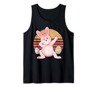 Vintage Rabbit Dabbing Hip Hop Funny Bunny Easter Day Canotta