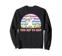 Vintage Rabbit Dabbing Hip Hop Funny Bunny Easter Day Felpa