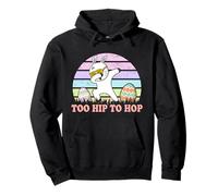 Vintage Rabbit Dabbing Hip Hop Funny Bunny Easter Day Felpa con Cappuccio