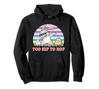 Vintage Rabbit Dabbing Hip Hop Funny Bunny Easter Day Felpa con Cappuccio