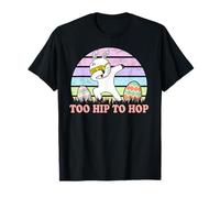 Vintage Rabbit Dabbing Hip Hop Funny Bunny Easter Day Maglietta
