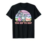 Vintage Rabbit Dabbing Hip Hop Funny Bunny Easter Day Maglietta