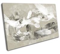 Vintage Racer Paint Abstract Cars SINGLE TELA parete arte foto stampa