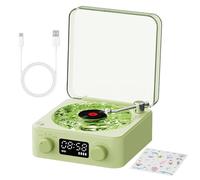 Vintage Record Player The Waves- Record Player in stile nostalgico, ideale per gli amanti della musica | Giradischi decorativi per casa, un aspetto classico combinato con moderno