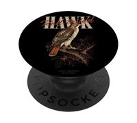 Vintage Red-Tailed Uccello Rawk Art Natura Guardare PopSockets PopGrip Adesivo