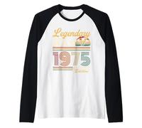 Vintage Regalo Di Compleanno 50 Anni Nati A Maggio 1975 Maglia con Maniche Raglan