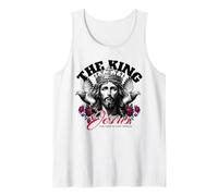 Vintage Religioso Cristiano Dio Fede Gesù Cristo Il Re Canotta