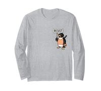 Vintage Resist Penguin Activism Graphic Design Maglia a Manica