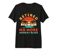 Vintage Retired No More Monday Blues Retirement Maglietta Premium