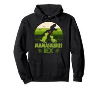 Vintage Retro 2 Bambini Mamasauro Dinosauro Amante Regalo Felpa con Cappuccio