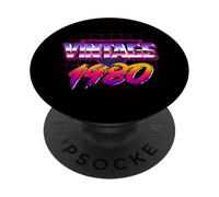 Vintage Retro 80s 1980 46 Years Old 46th Birthday PopSockets PopGrip Adesivo