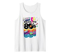 Vintage Retro Back To 80's Tees I Love 80's Graphic Design Canotta