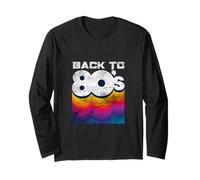 Vintage Retro Back To 80's Tees I Love 80's Graphic Design Maglia a Manica