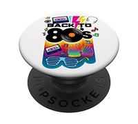 Vintage Retro Back To 80's Tees I Love 80's Graphic Design PopSockets PopGrip Adesivo