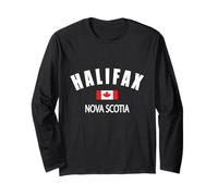 Vintage Retro Bandiera Canadese Foglia D'acero Halifax Nuova Scozia Maglia a Manica