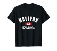 Vintage Retro Bandiera Canadese Foglia D'acero Halifax Nuova Scozia Maglietta