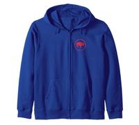 Vintage Retro Bison American Buffalo Minimalist Felpa con Cappuccio