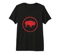 Vintage Retro Bison American Buffalo Minimalist Maglietta Premium