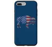 Vintage Retro Bison American Flag Buffalo Simple Custodia per iPhone 7 Plus/8 Plus