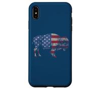 Vintage Retro Bison American Flag Buffalo Simple Custodia per iPhone XS Max