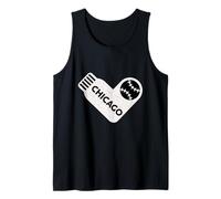 Vintage Retro I Love Chicago con Un Cuore Canotta