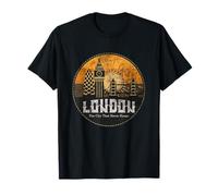 Vintage Retro London Skyline Outfit, I Love London, London Maglietta