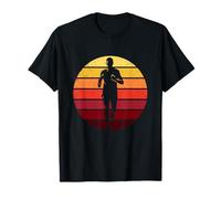 Vintage Retro Maratona Runner Running Tramonto Race Gift Maglietta