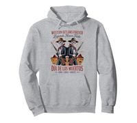 Vintage Retro Messicano Día de Los Muertos Felpa con Cappuccio