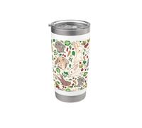 Vintage Retro Mini Holland Lop Bunny Rabbit Lover Pattern Bicchiere termico in acciaio inox doppia parete