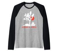 Vintage Retro National Park Outdoor Camping Joshua Tree Maglia con Maniche Raglan