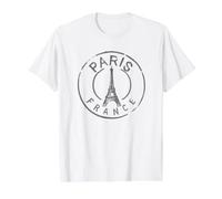 Vintage Retro Parigi Francia Torre Eiffel Amore Uomini Donne Bambini Maglietta con Stampa Grafica Economica