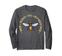 Vintage Retro Save The Bees Honeybee Bee Kind to Everyone Maglia a Manica
