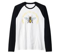 Vintage Retro Save The Bees Honeybee Bee Kind to Everyone Maglia con Maniche Raglan