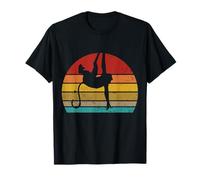 Vintage Retro Scimmia Tramonto 70s 80s 90s Scimmia Partito Maglietta