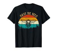 Vintage Retro Style Bee Sunset Honey Honeybee Save The Bees Maglietta