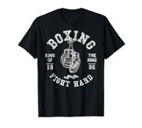 Vintage Retro Style King of The Ring Boxing Boxer Gloves Maglietta