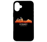 Vintage Retro Style Landscape Sun Skyline Sydney Australia Custodia per iPhone 16 Plus