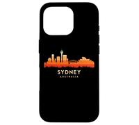 Vintage Retro Style Landscape Sun Skyline Sydney Australia Custodia per iPhone 16 Pro