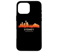 Vintage Retro Style Landscape Sun Skyline Sydney Australia Custodia per iPhone 16 Pro Max
