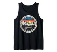 Vintage Retro Style Outdoors Stay Wild And Free Mountain Canotta