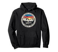 Vintage Retro Style Outdoors Stay Wild And Free Mountain Felpa con Cappuccio