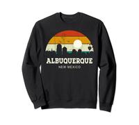 Vintage Retro Style Pine Tree Albuquerque New Mexico Skyline Felpa